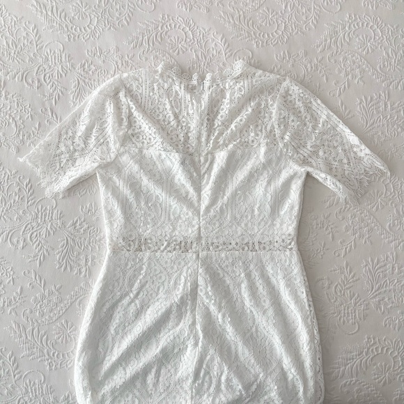 NWOT Lulus Remarkable White Lace Dress Large - Picture 5 of 8